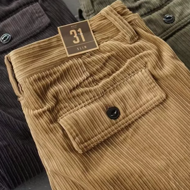 Corduroy Cargo Jogger Pants V0484