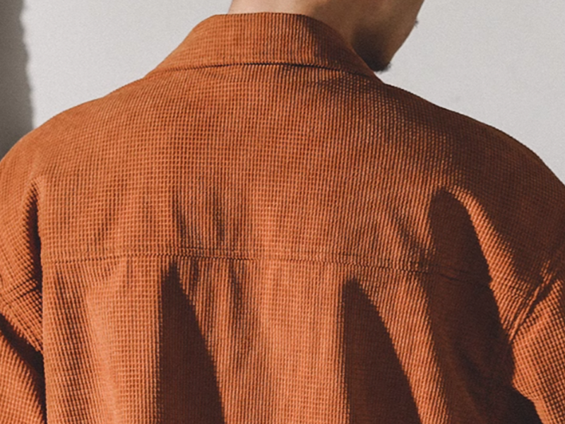 American retro corduroy work shirt V0076