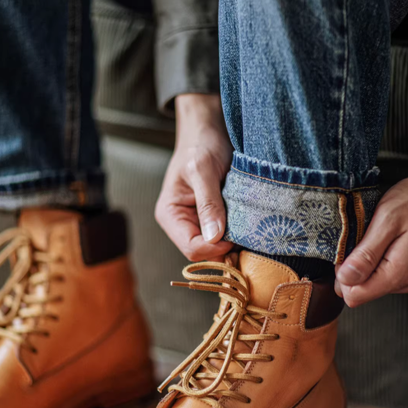 Washed distressed retro denim V0482