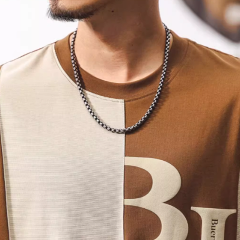 American Retro Bicolor Stitch Tee V0577