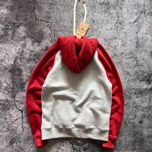 Two-tone hooded sweatshirt V0524