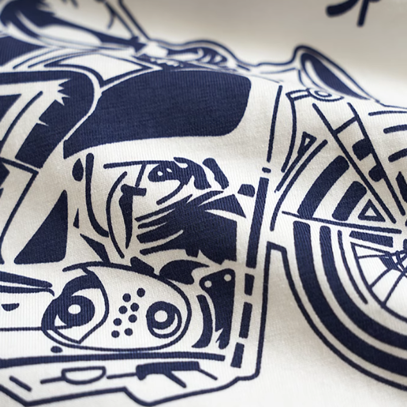 American retro bike logo T-shirt V0501