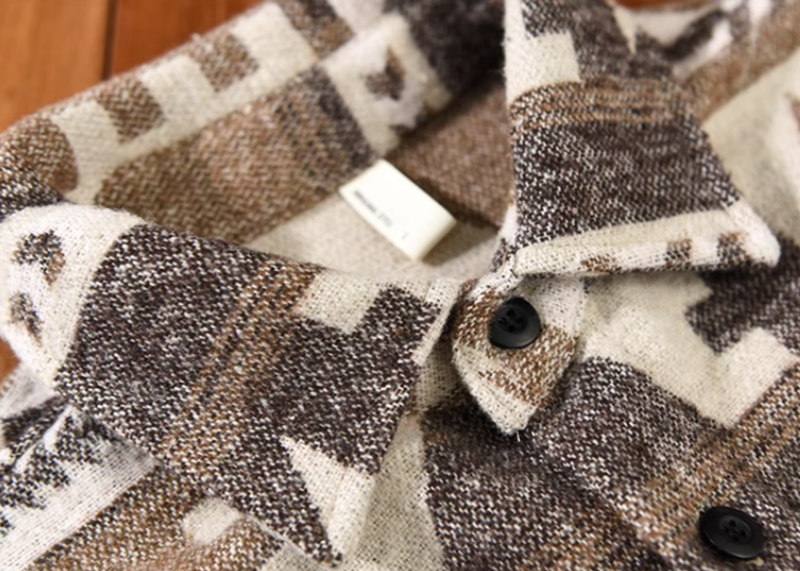 Heavyweight Ortega pattern shirt V0145