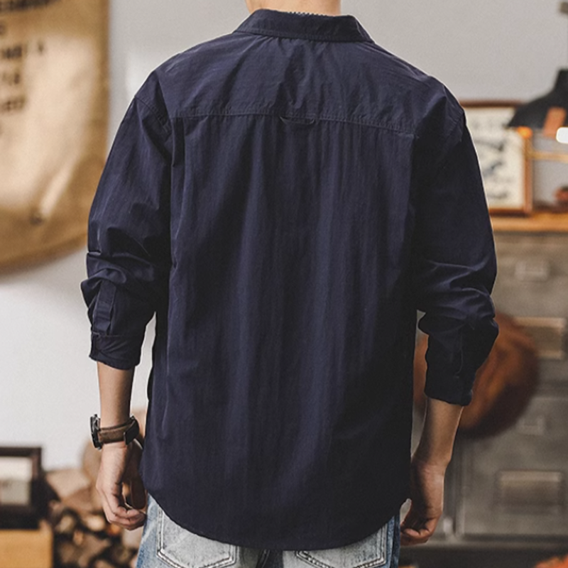 American retro loose shirt V0136