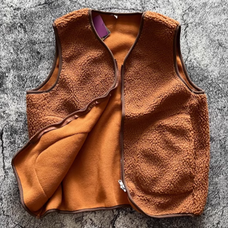 Unisex retro fleece vest V0525