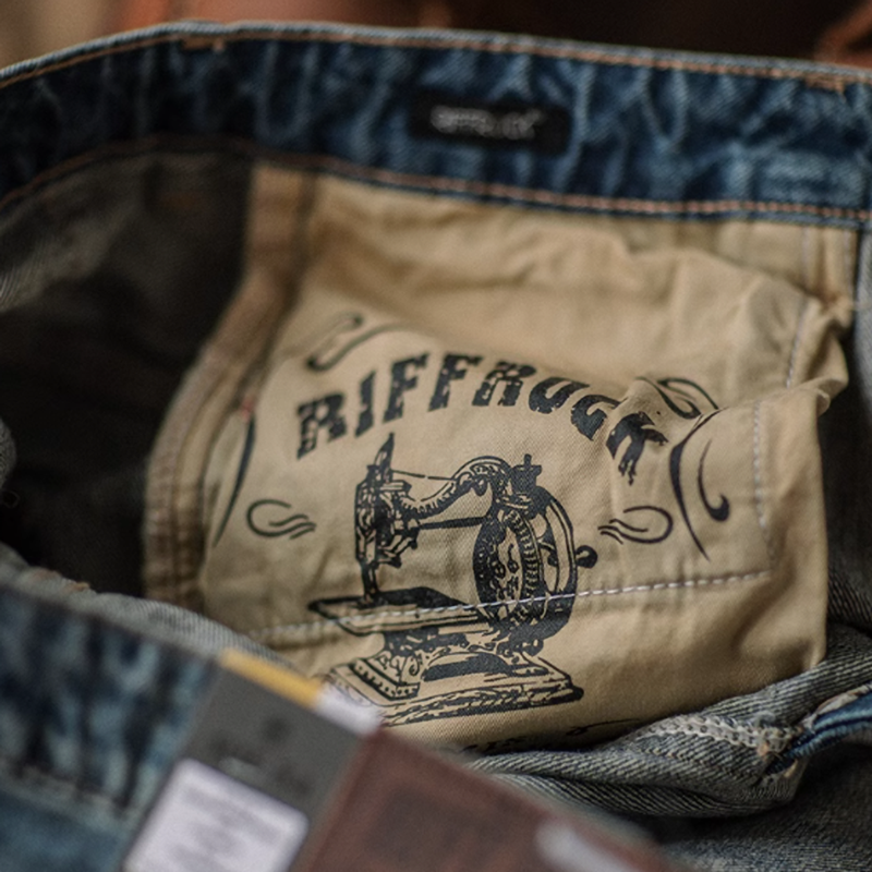 American retro washed denim V0483