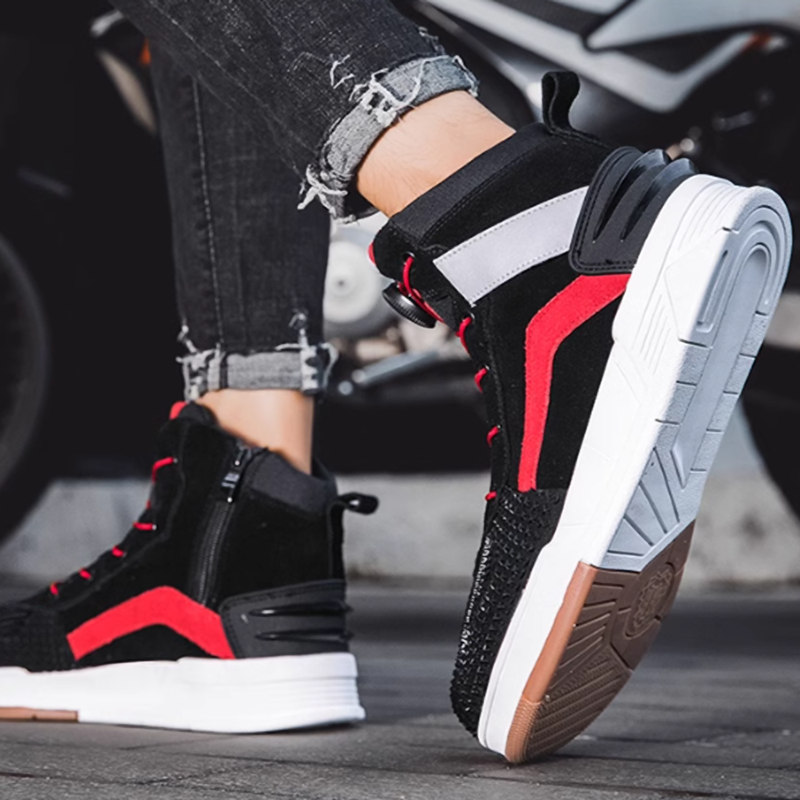 Breathable motorcycle high-top sneakers V0558
