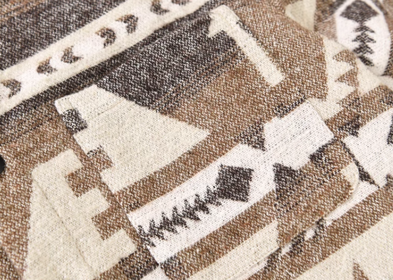 Heavyweight Ortega pattern shirt V0145
