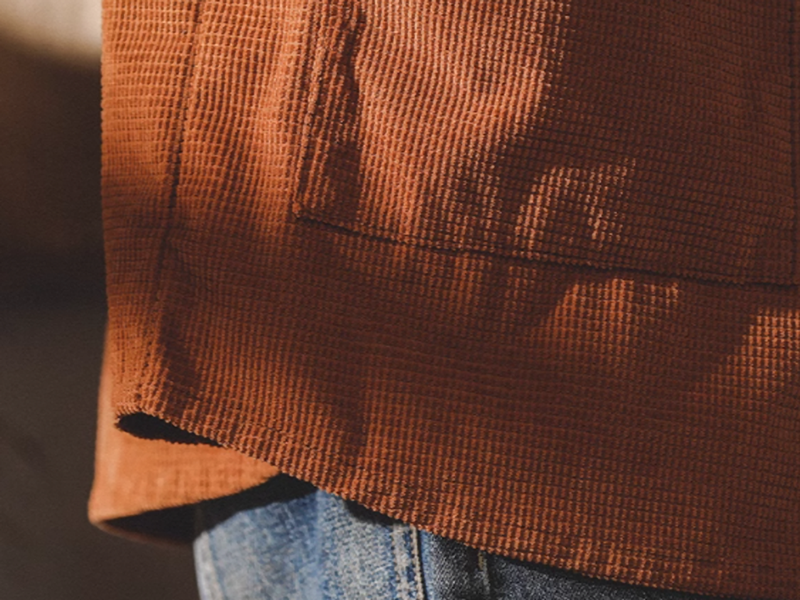 American retro corduroy work shirt V0076