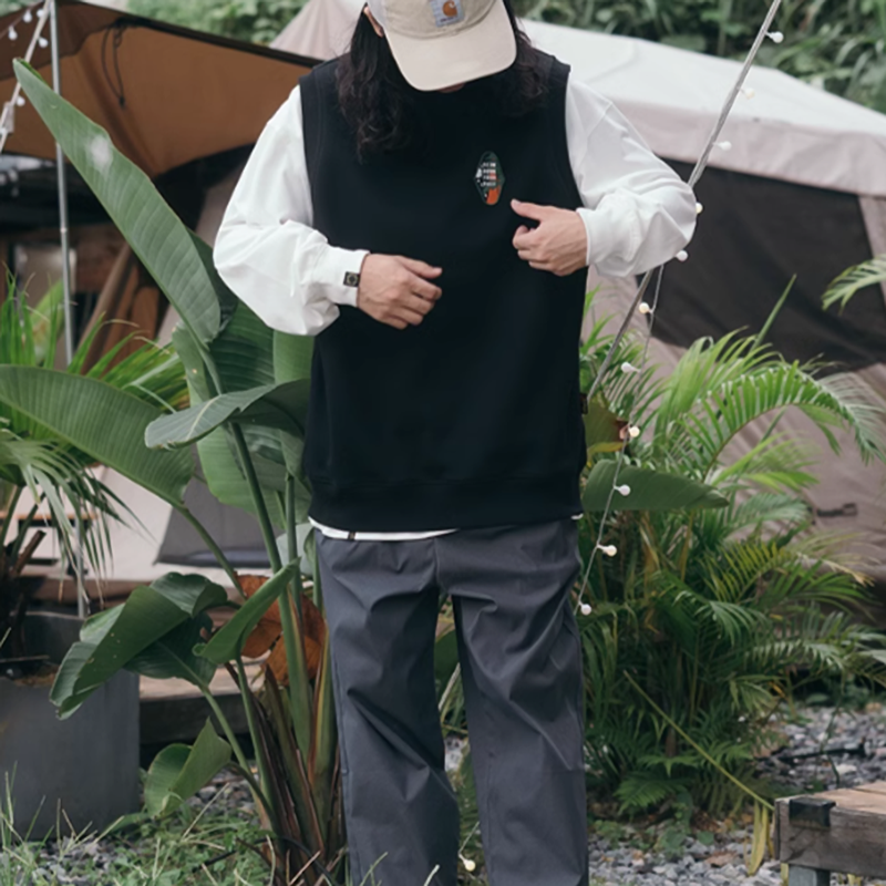 One point logo pullover vest V0514