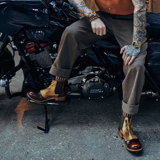 Retro High-Top Chelsea Boots V0806