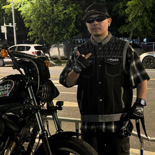 Chicano Biker Denim Vest V0864