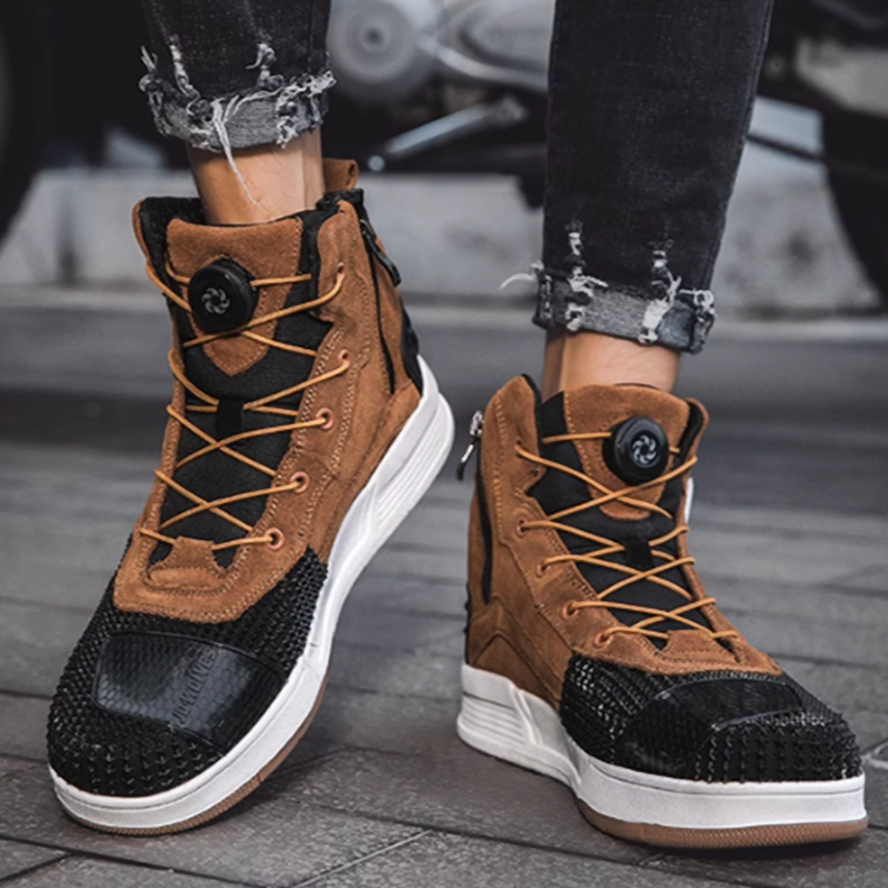 Breathable motorcycle high-top sneakers V0558