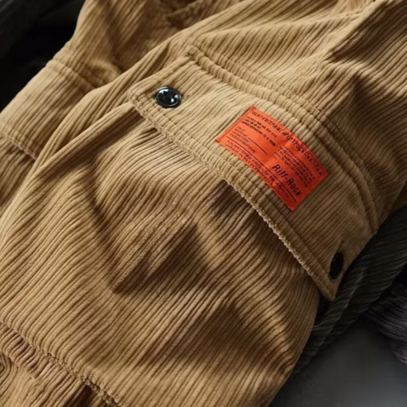 Corduroy Cargo Jogger Pants V0484