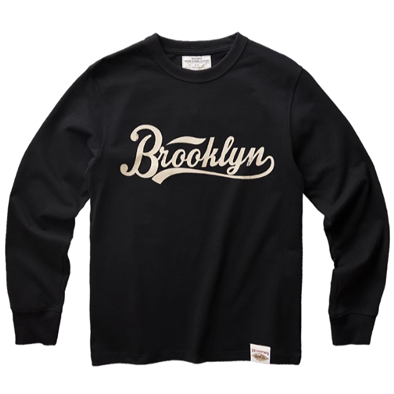 Heavyweight bike print long sleeve T-shirt V0168