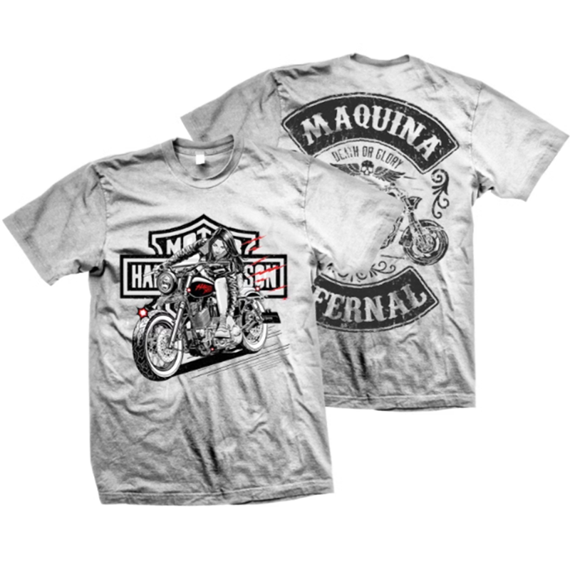 American Bike Print T-Shirt V0001