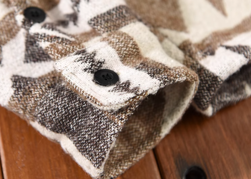 Heavyweight Ortega pattern shirt V0145