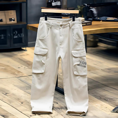 Logo Print Cargo Pants V0207
