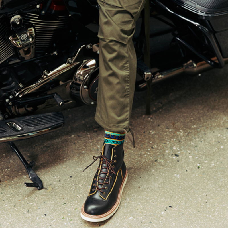 Retro Leather High-Top Boots V0805