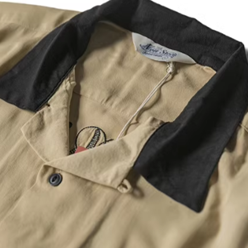 Cuban collar bowling shirt V0494