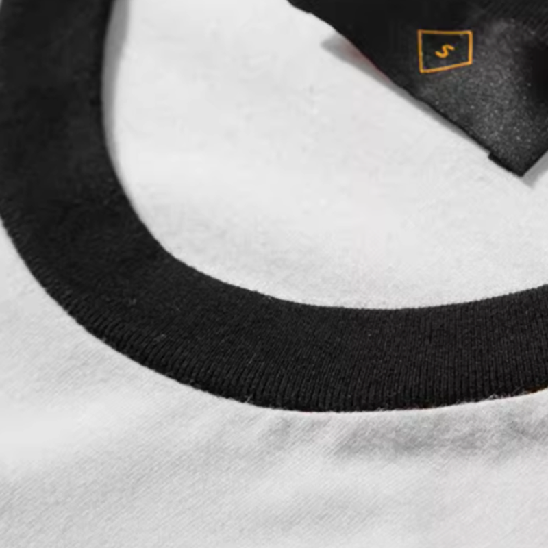 Big back print logo 3/4 sleeve T-shirt V0495