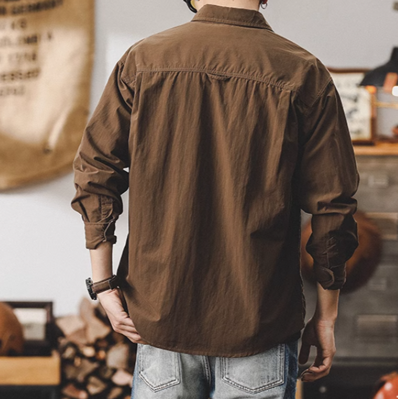 American retro loose shirt V0136