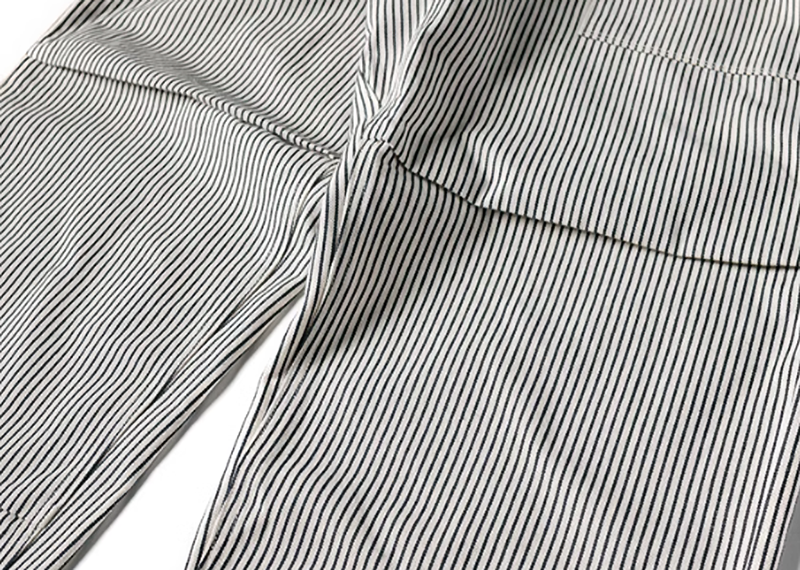 Casual Striped Work Pants V0418