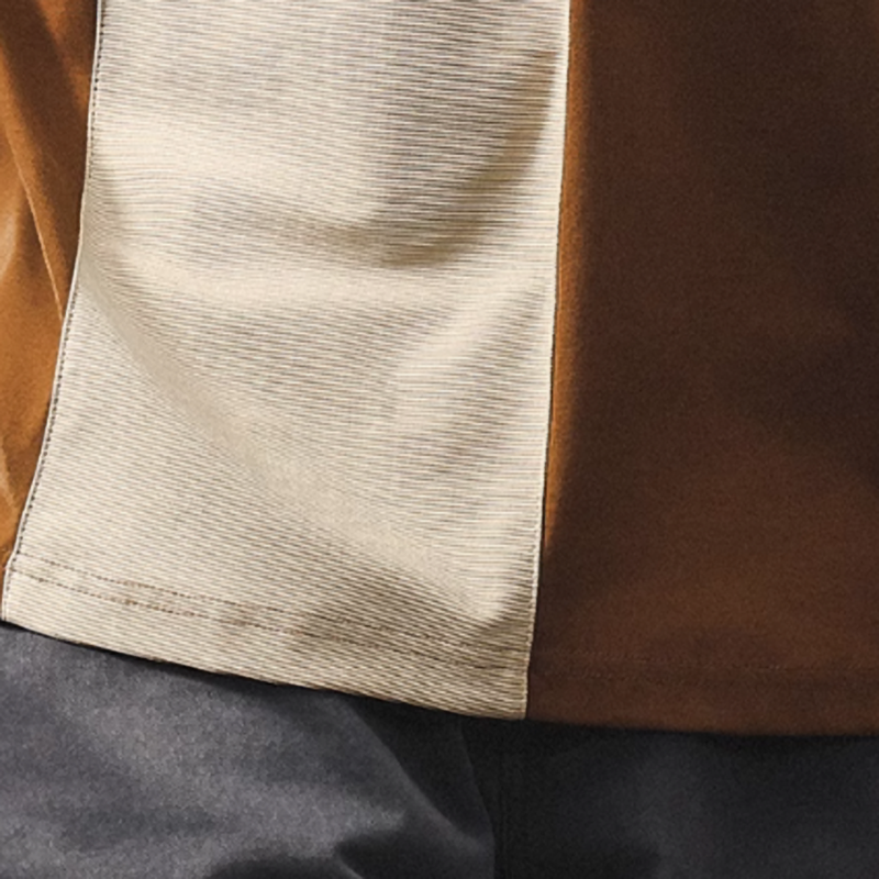 American Retro Bicolor Stitch Tee V0577