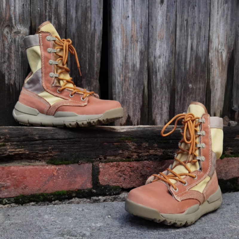 Lace-up high-cut desert boots V0435