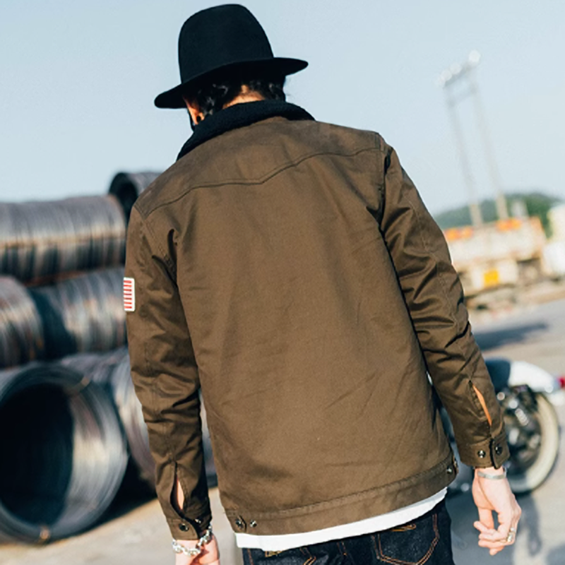 American Retro Lapel Boa Jacket V0312