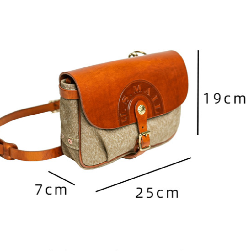 Classic Cowhide Messenger Bag V1003
