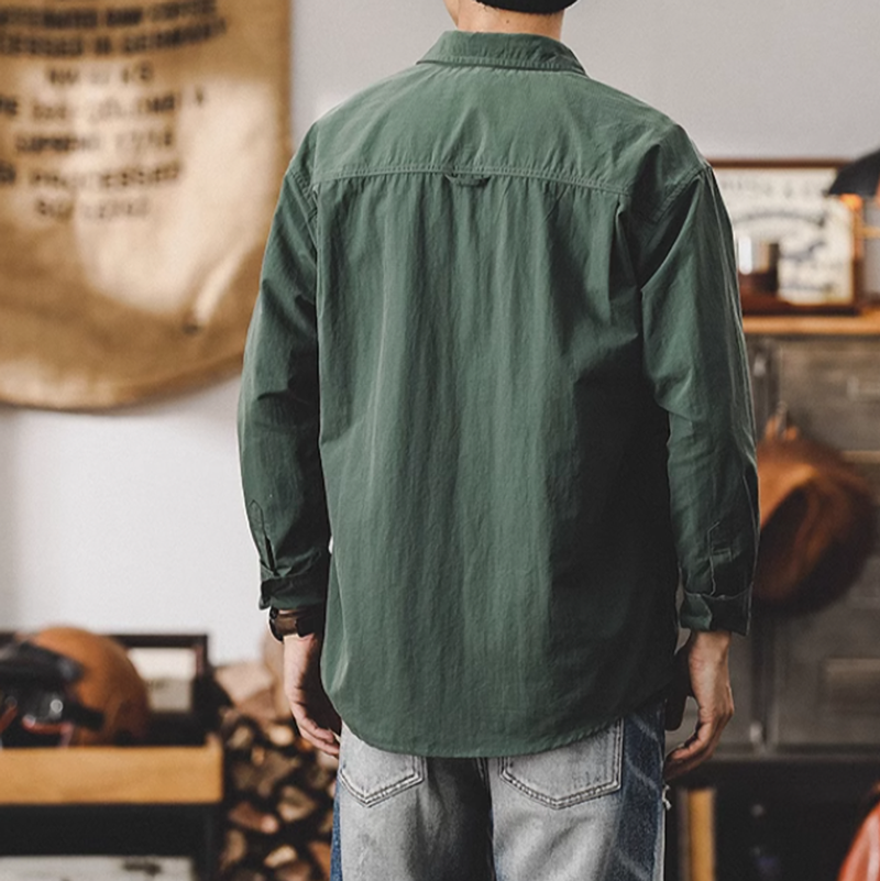 American retro loose shirt V0136