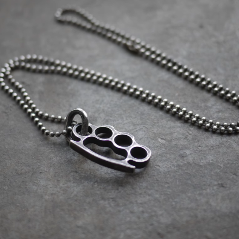 Finger Knuckle Ball Chain Necklace V0300