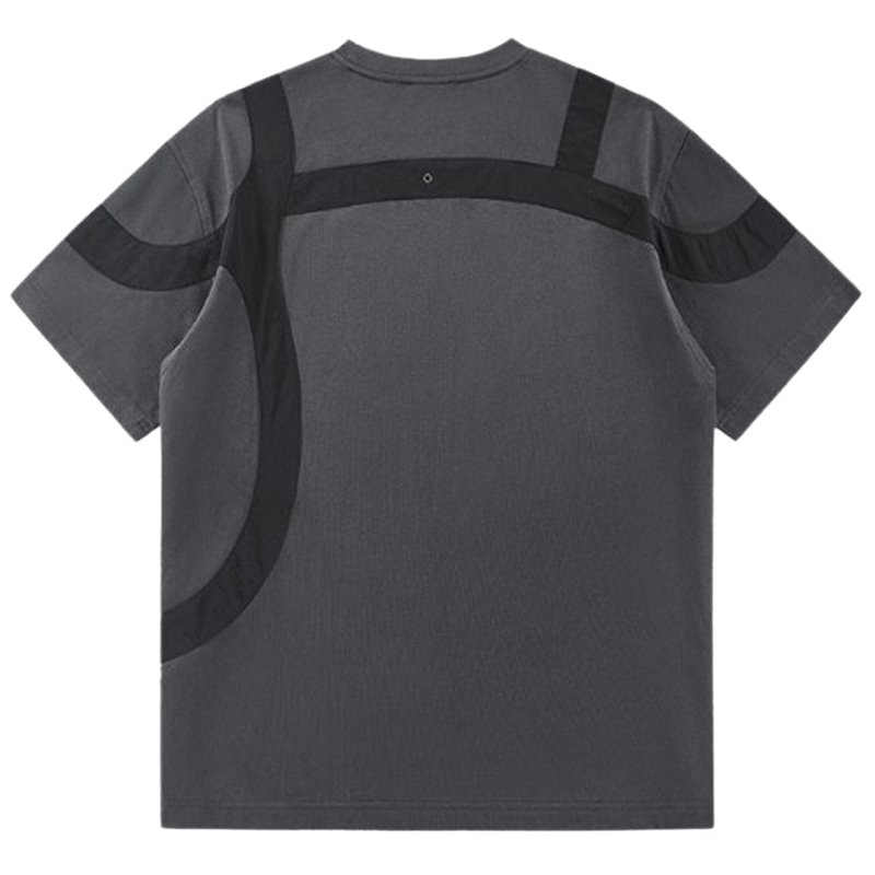 Contrast color multi-pocket T-shirt V0505