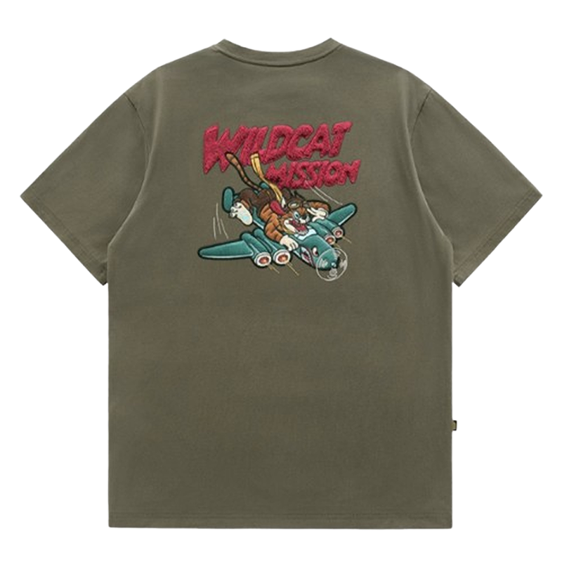 Retro Embroidered Cotton Tee V0604