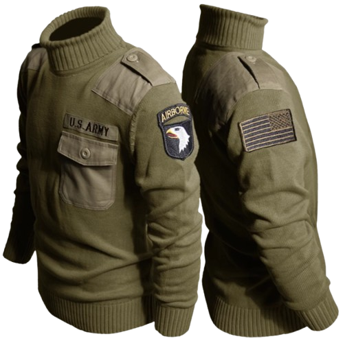 Turtleneck military knit V0472