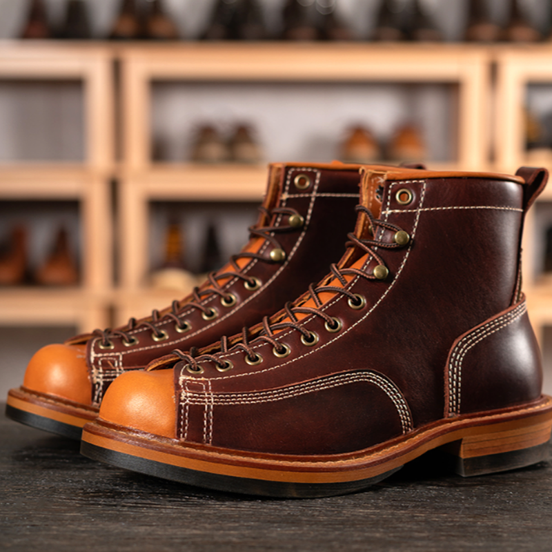 Retro High Top Work Boots V0778