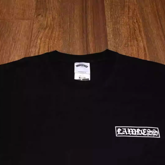 Motorcycle back logo loose T-shirt V0487