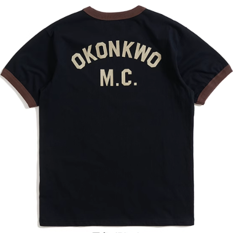 American retro bike logo T-shirt V0501