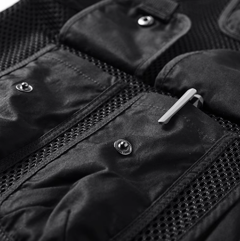 Multi-Pocket Work Vest Shirt V0612