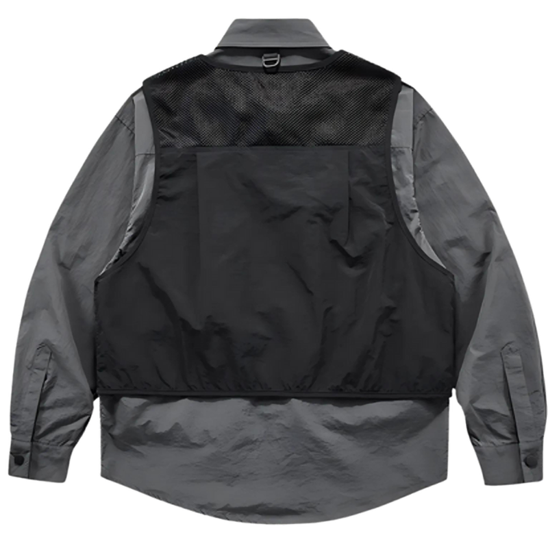 Fake Layered Multi-Pocket Shirt V0212