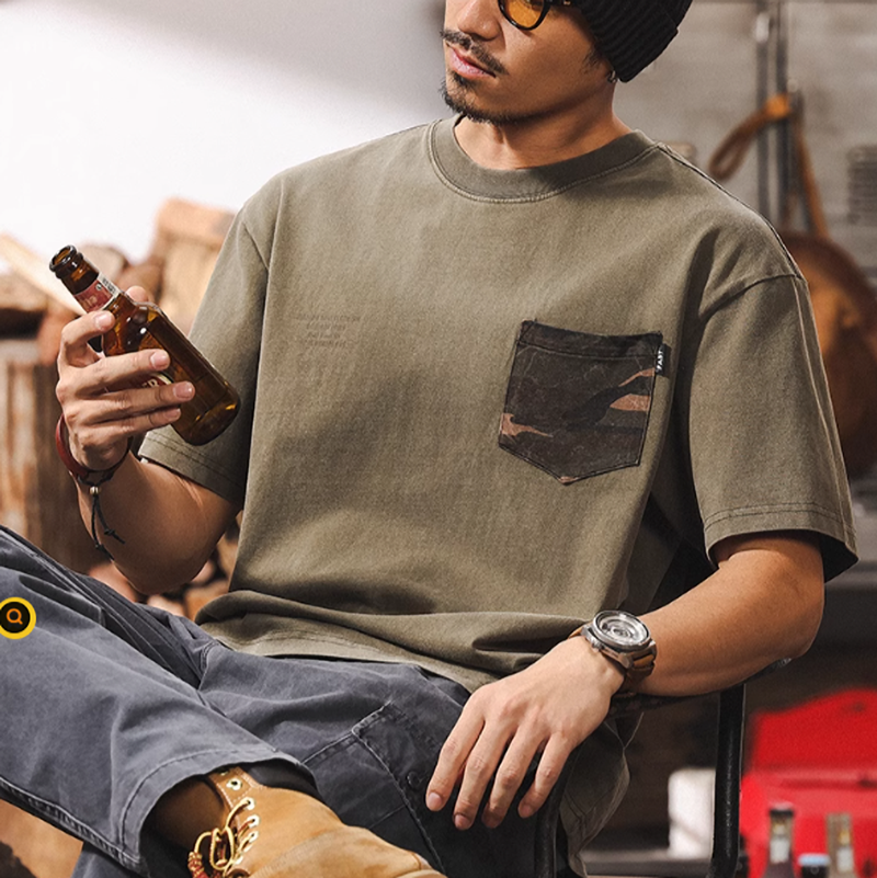 Vintage Wash American Style Tee V0576