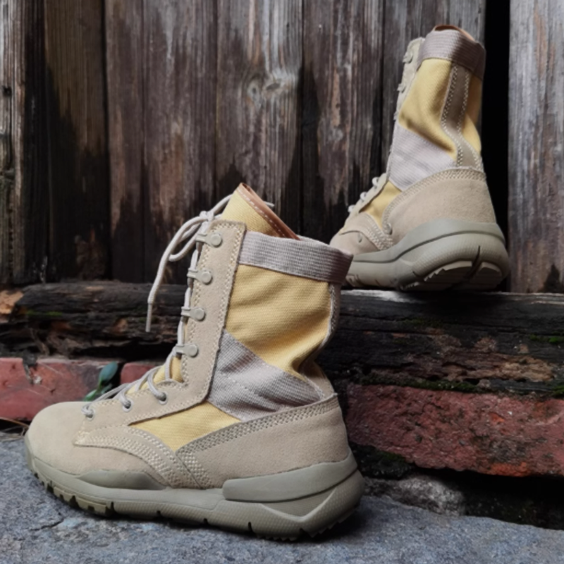 Lace-up high-cut desert boots V0435