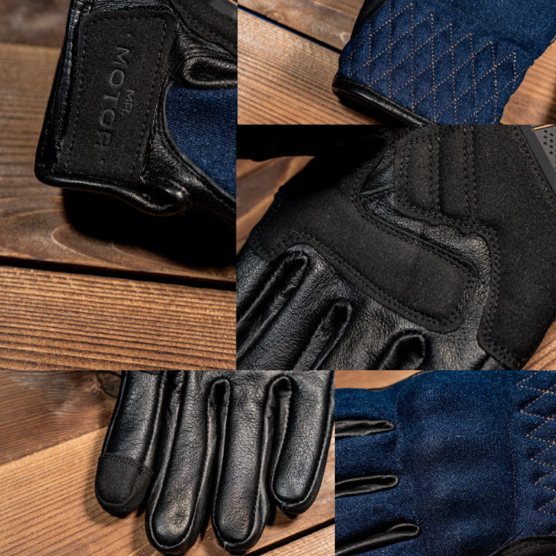 Vintage Touchscreen Motorcycle Gloves V0798
