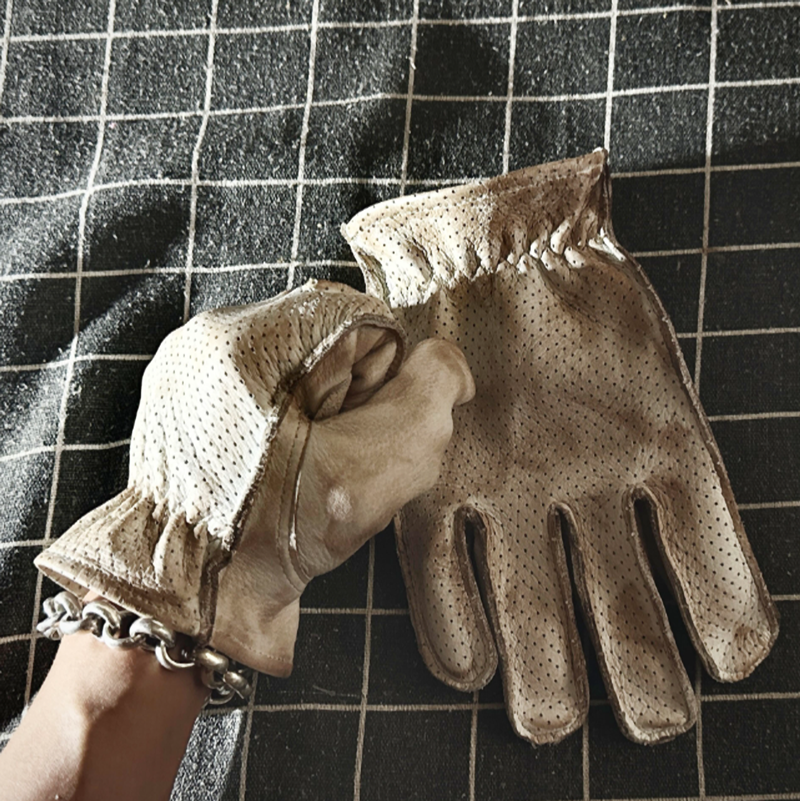 Retro Leather Motorcycle Gloves V0791