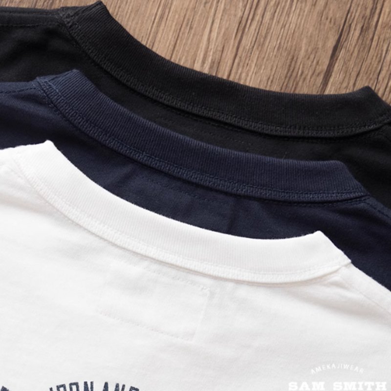 Heavyweight bike print long sleeve T-shirt V0168