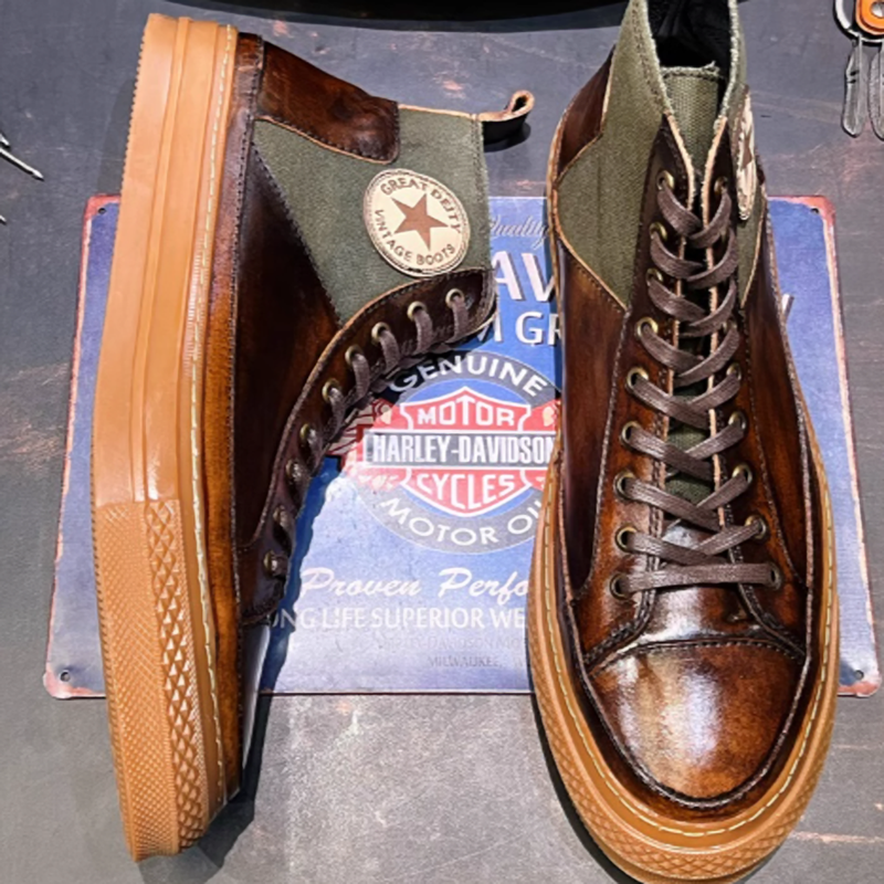High cut vintage Sneakers V0119