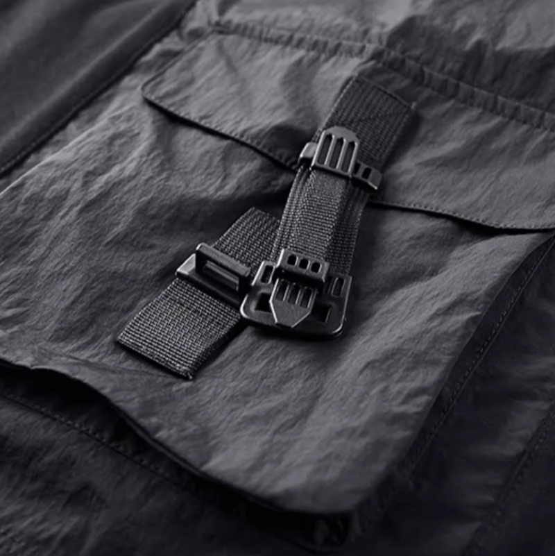 Ninja Embroidered Multi-Pocket Tee V0597
