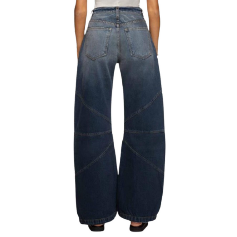 Patchwork wide leg jeans V0802