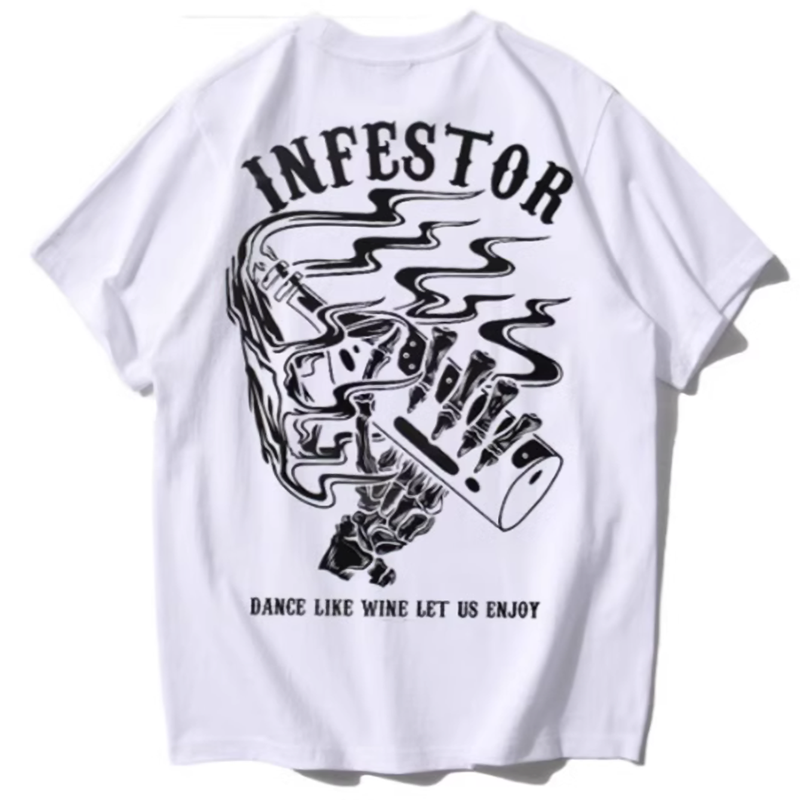 Crazy Fire Drink Print T-Shirt V0499